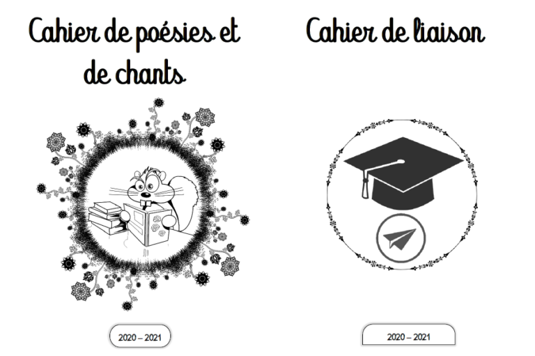 Page De Garde 2020-21 Pages de garde des supports CP 2020/2021 – Chat d'école
