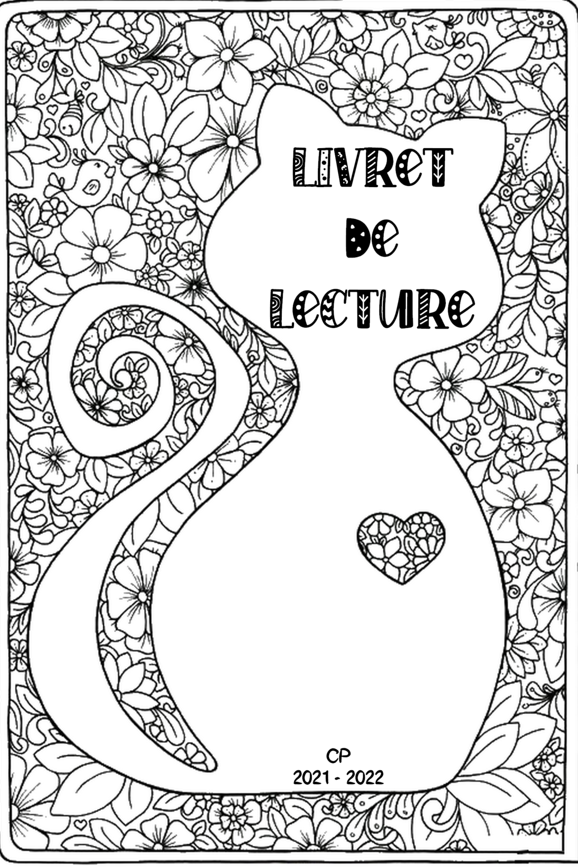 Page De Garde Lecture Suivie Pages de garde des supports CP 2021/2022 – Chat d'école