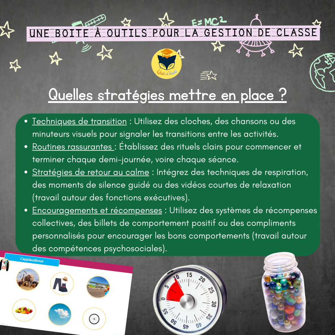 La boîte à outils – Gestion de classe – Chat d'école